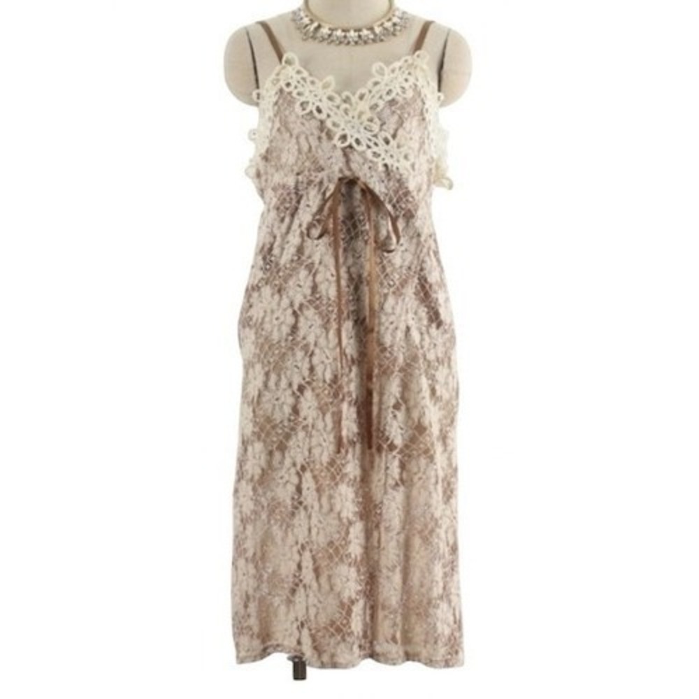 VTG Lace Babydoll Nightgown/Chantilly Sheer Lingerie Negligee Women One Size